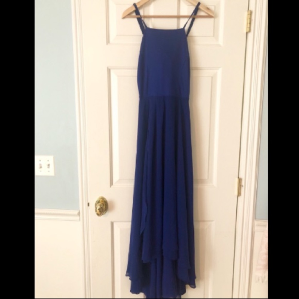 Lulus high low slit low back dress size medium